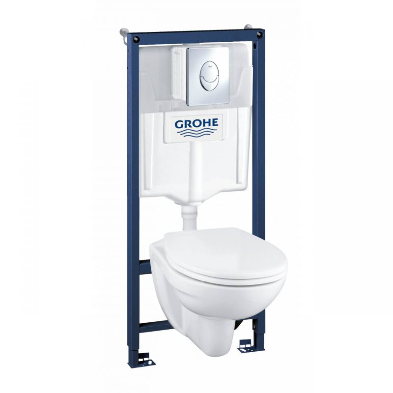 

Комплект инсталляции Grohe Solido Lecico 39192000 с подвесным унитазом, микролифт, панель Skate Air