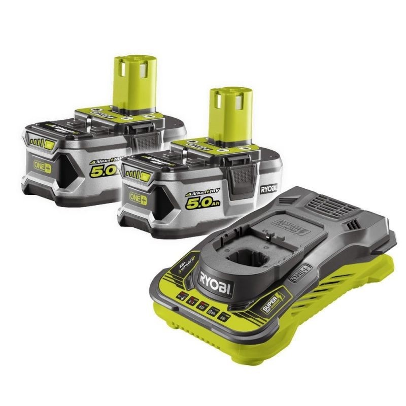 

Аккумулятор Ryobi ONE+ 2 АКБ 5.0Ач + ЗУ RC18-150, RC18150-250 (5133004422)