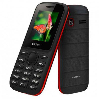 Телефон TeXet TM-130 черный/красный