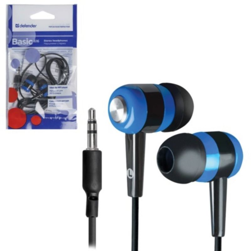 

Наушники Defender Basic-616 Black/blue (63616)