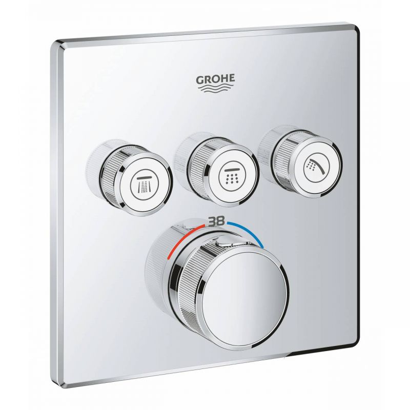 

Смеситель для ванны Grohe Grohtherm SmartControl 29126000 (внешняя монтажная часть)