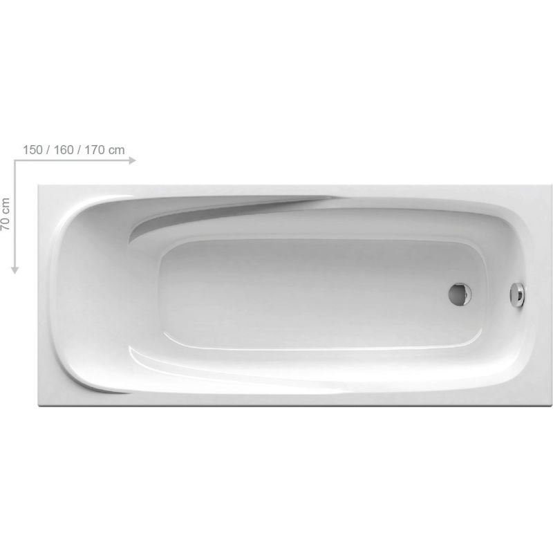 

Ванна Ravak Vanda II 160х70см белая (ножки CY00000000 отдельно) CP11000000