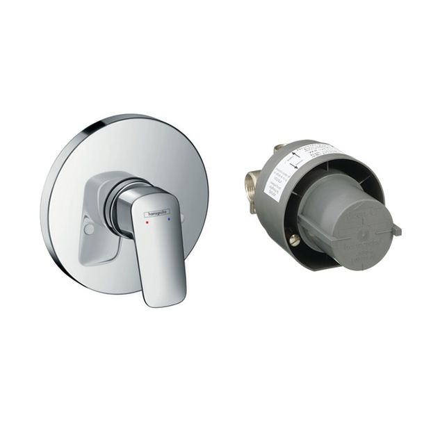 

Смеситель для ванны Hansgrohe Logis 71666000 (внешняя и скрытая часть)