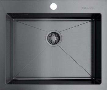 

Кухонная мойка Omoikiri Akisame 59-GM вороненая сталь