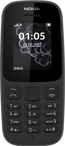 Телефон Nokia 105 SS Black без ЗУ (TA-1203) телефон nokia 105 ss 2019