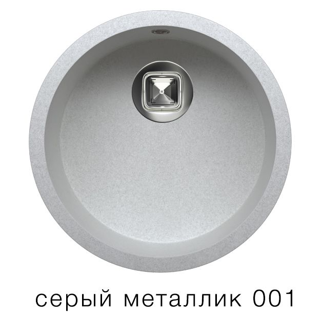 

Кухонная мойка Tolero R-104 серый металлик (001)
