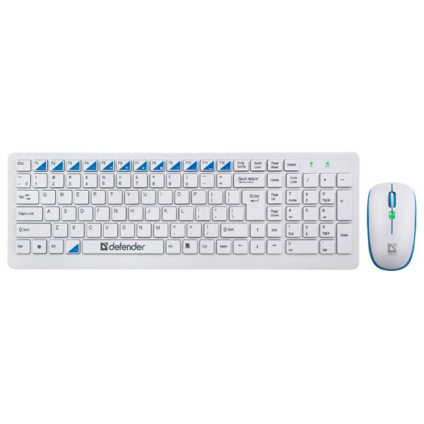 Комплект мыши и клавиатуры Defender Skyline 895 Nano W белый (45895)