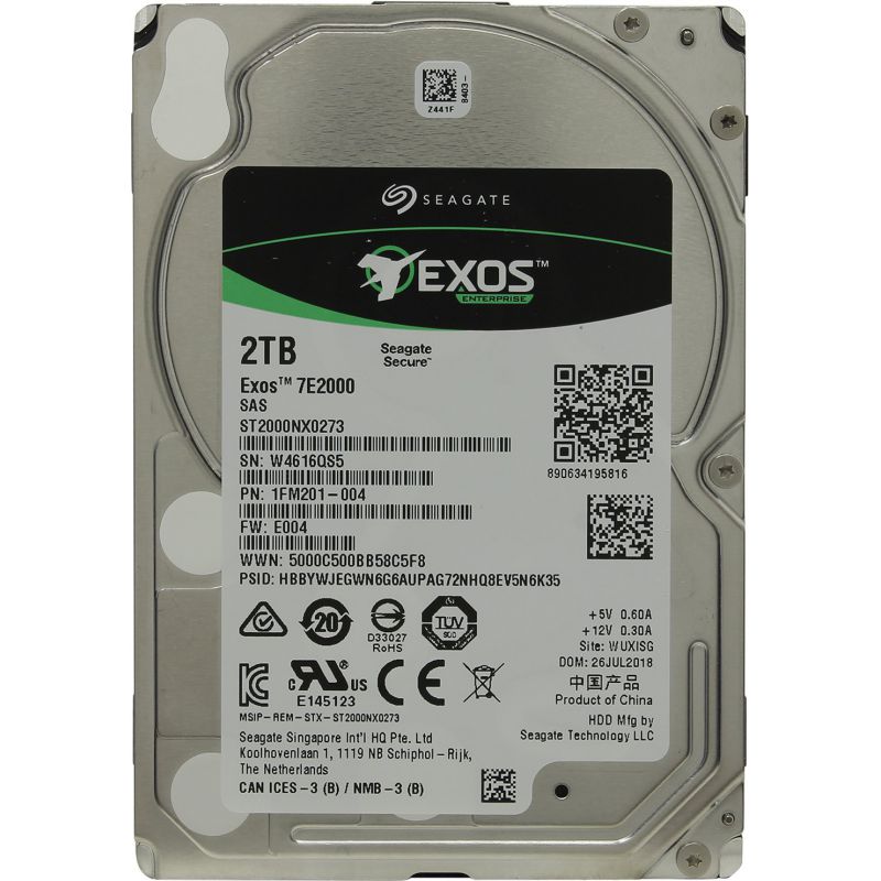 Жесткий диск Seagate Original SAS 3.0/2Tb/7200rpm/128Mb/2.5 (ST2000NX0273)