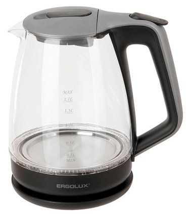 

Чайник Ergolux ELX-KG01-C42 серебристо-черный