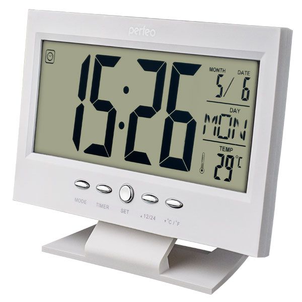

Часы настольные Perfeo SET PF-S2618 белый (PF-A4850)