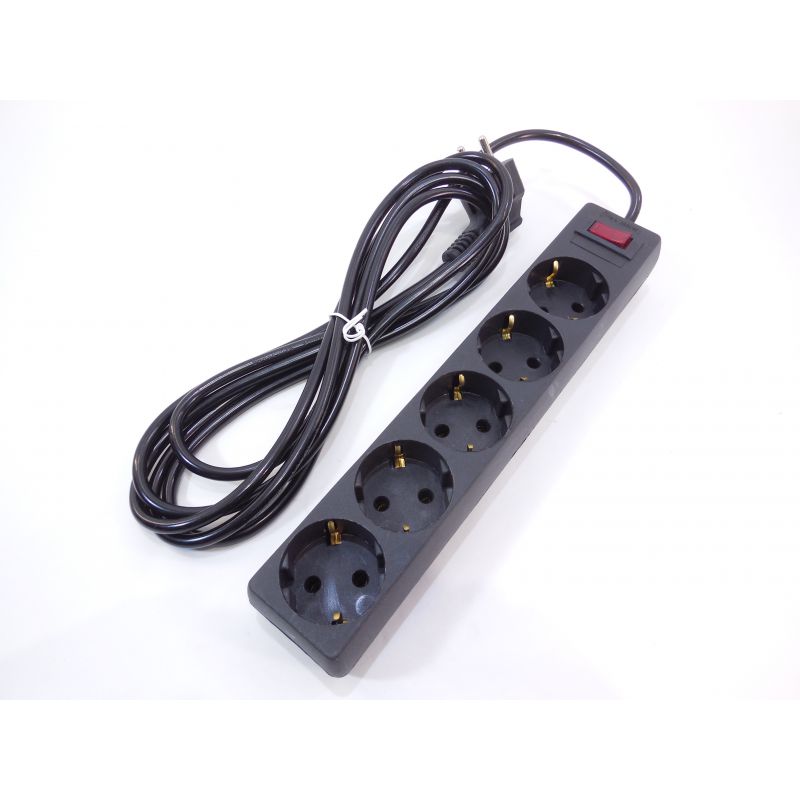 

Сетевой фильтр EXEGATE SP-5-3B (5 роз/3M/евровилка) черный