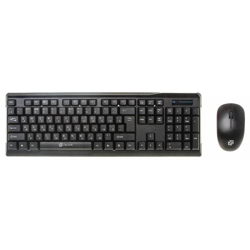 Комплект мыши и клавиатуры Oklick 230M черный
