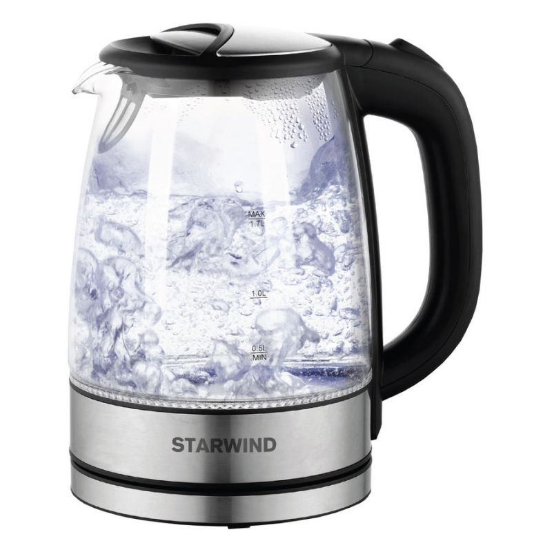 

Чайник Starwind SKG5210 черный/серебристый