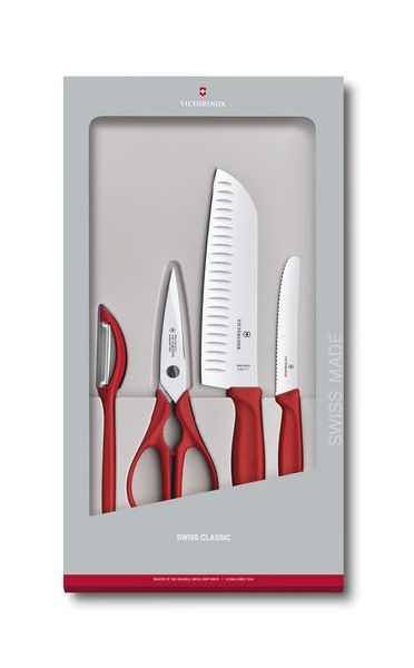 

Набор кухонных ножей Victorinox Swiss Classic Kitchen (6.7131.4G) красный