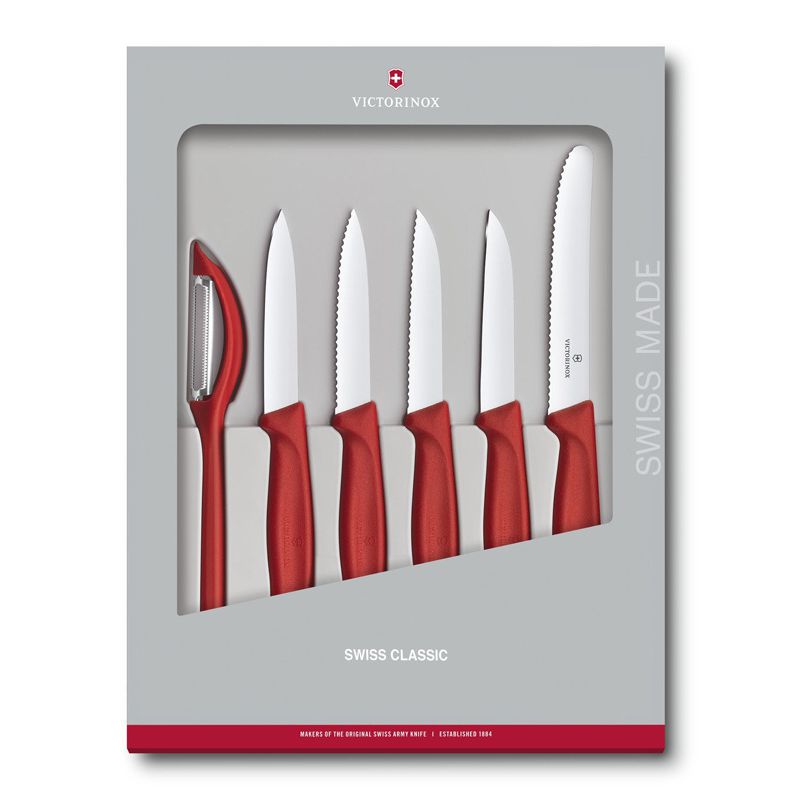 

Набор кухонных ножей Victorinox Swiss Classic Kitchen (6.7111.6G) красный