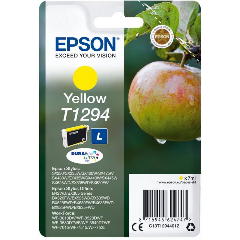 

Картридж Epson C13T12944012 (T1294) желтый