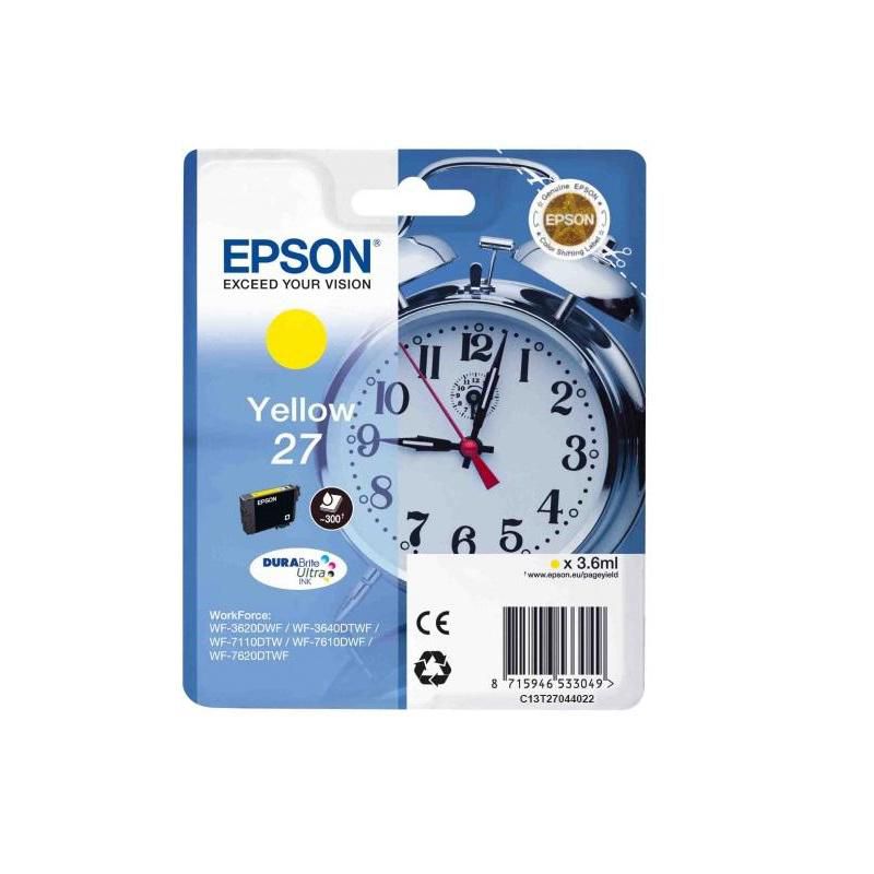 

Картридж Epson C13T27044022 (T2702) желтый