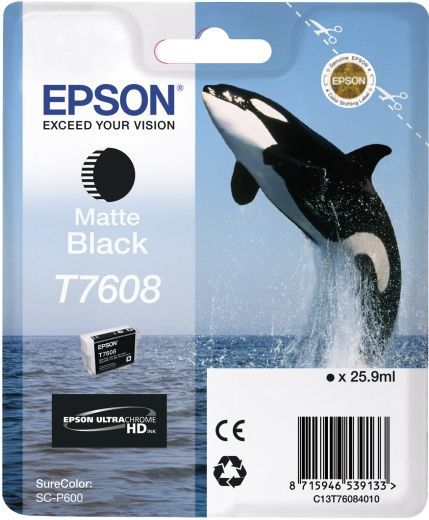 

Картридж Epson C13T76084010 (T7608) черный матовый