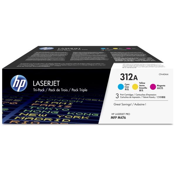 

Картридж HP CF440AM (312A) голубой/желтый/пурпурный