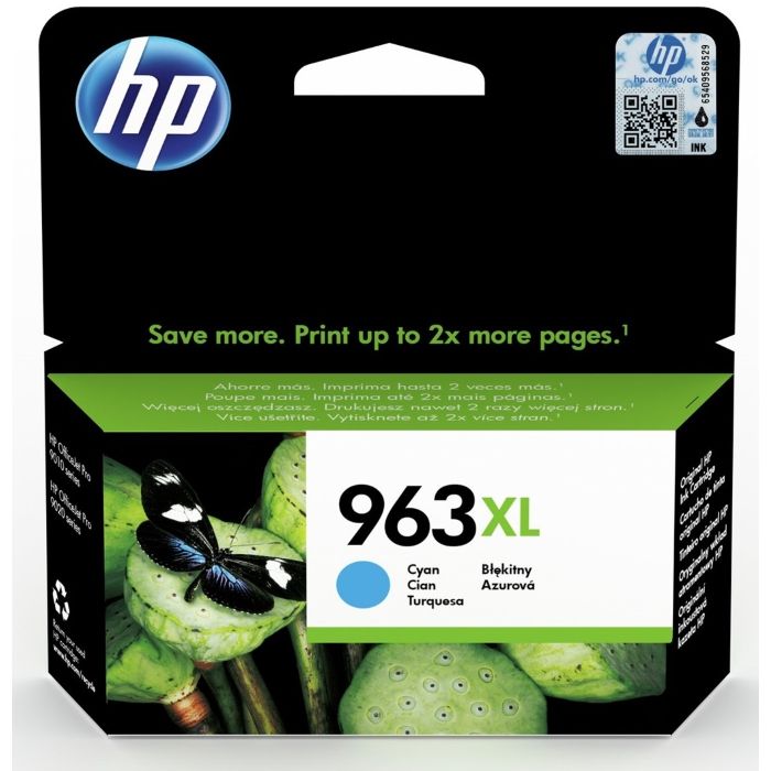 

Картридж HP 3JA27AE (963) голубой