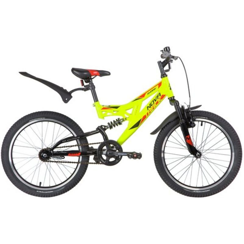 

Велосипед для подростков NOVATRACK SHARK 20, салатовый (20SS1V.SHARK.GN20) (2020)
