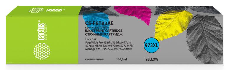 

Картридж Cactus 973XL желтый (cs-f6t83ae)