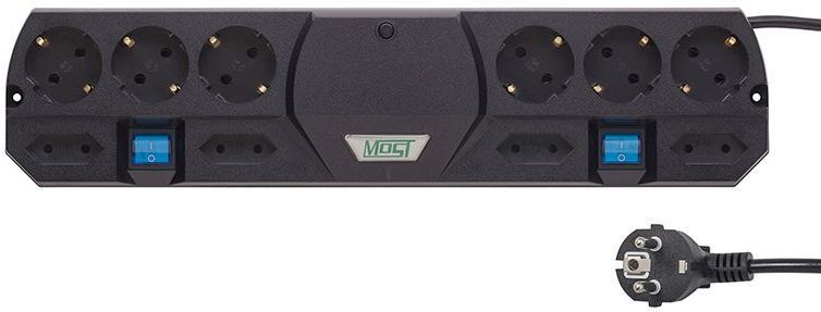 

Сетевой фильтр Most TRG (5м, 10 розеток, черный)