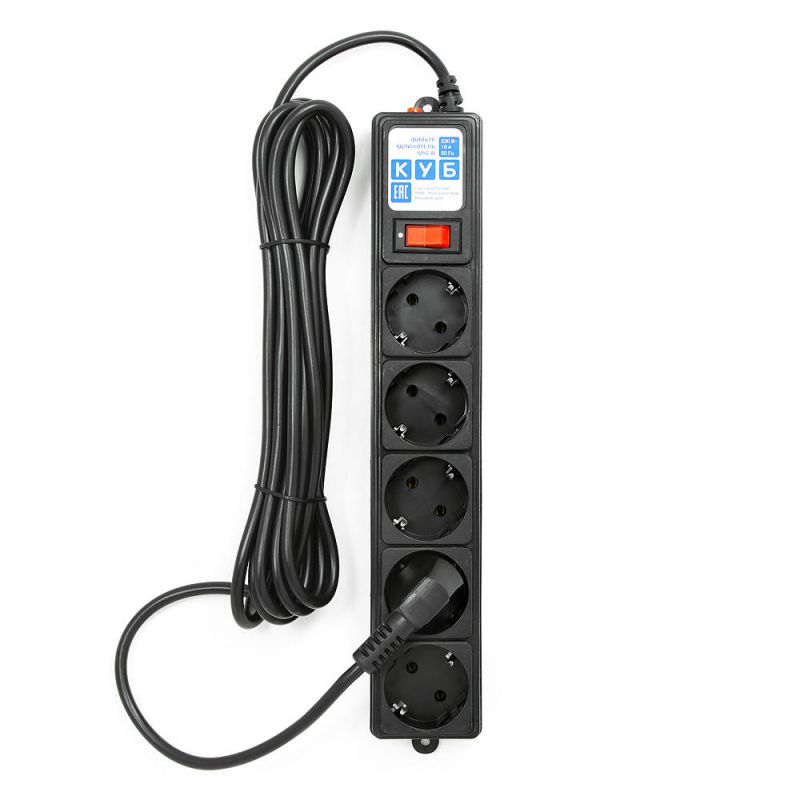 

Сетевой фильтр Powercube SPG-B-15-BLACK (5м, 5 розеток, черный)