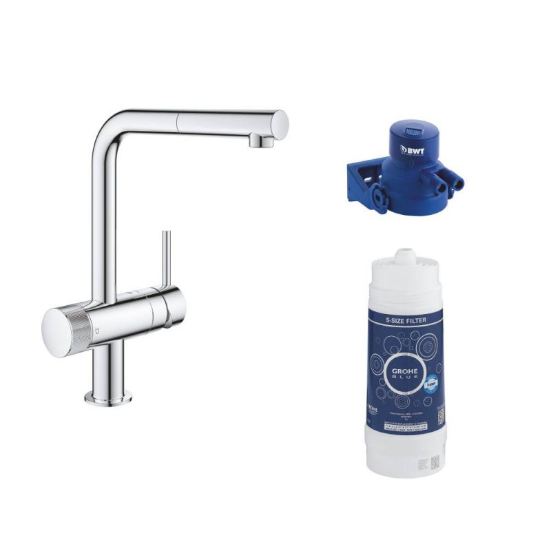 

Смеситель для раковины Grohe Blue Pure Minta 119706 (3 кор: 31721000, 64508001, 40404001)