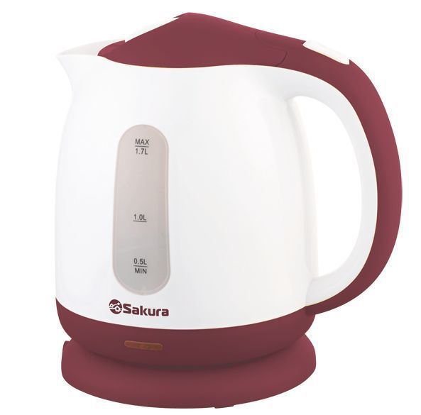 

Чайник Sakura SA-2344WR 1.7л белый/красный
