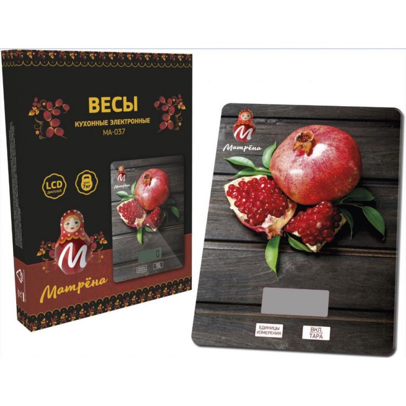 

Кухонные весы Матрена МА-037 Гранат (7159)