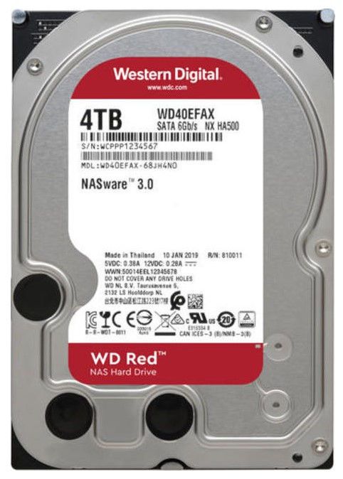 

Жесткий диск Western Digital Red 4TB/3,5/SATA-III (WD40EFAX)