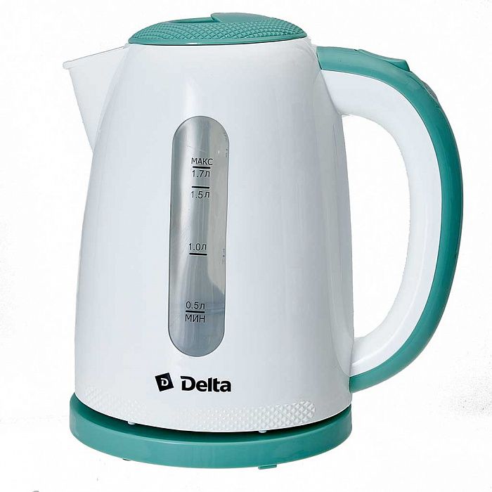 

Чайник DELTA DL-1106 белый с мятным