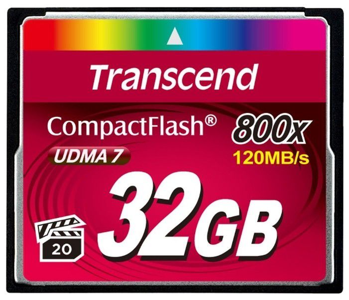 

Карта памяти Transcend 32GB CompactFlash 800X TS32GCF800