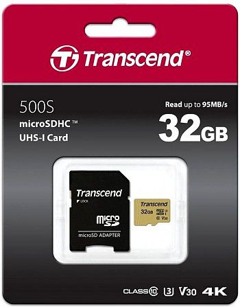 

Карта памяти Transcend microSD 32GB TS32GUSD500S ( + adapter)