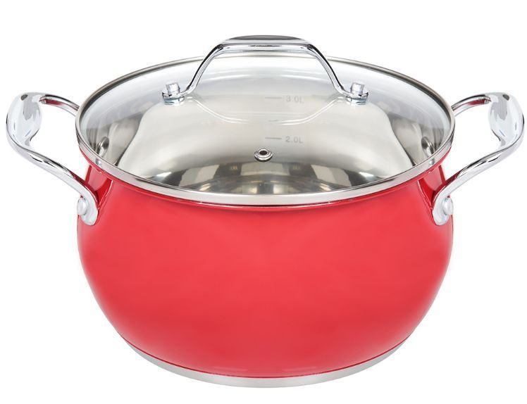

Кастрюля Daniks QS-2-20 красный 3,6л