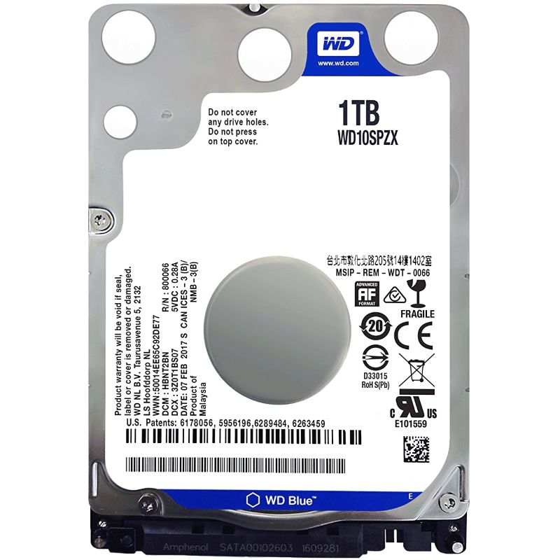 

Жесткий диск Western Digital SATA2.5 1TB BLUE (WD10SPZX)