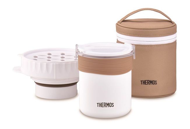 

Термос Thermos JBS-360 0.36л бежевый/белый с чехлом (135223)