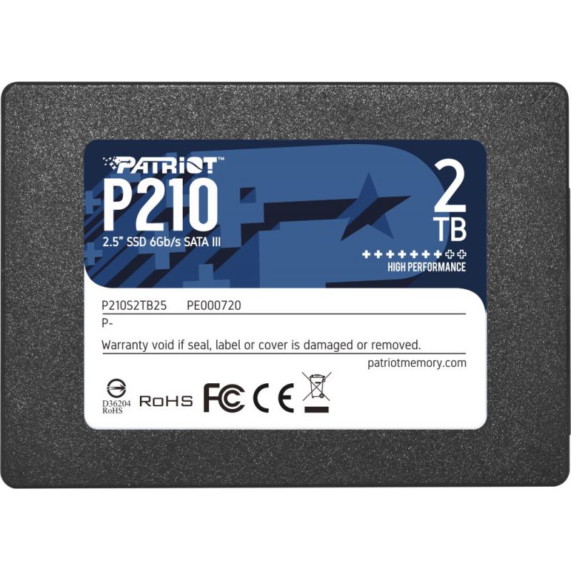 

SSD накопитель Patriot P210 SATA2.5/2TB (P210S2TB25)