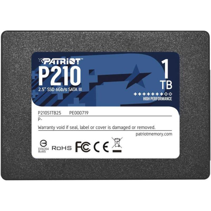 

SSD накопитель Patriot P210/SATA2.5/1TB (P210S1TB25)