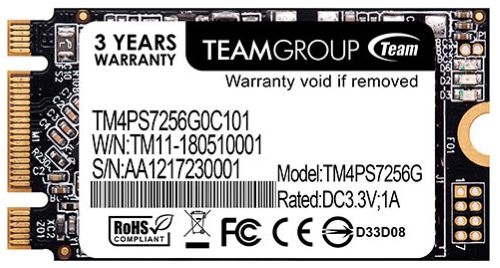 

SSD накопитель TeamGroup MS30 256GB/SATA/M.2 (TM4PS7256G0C101)