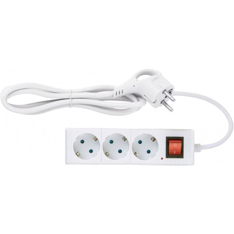 

Удлинитель DUWI 32058 6 Supraline (3гн. 3м) белый