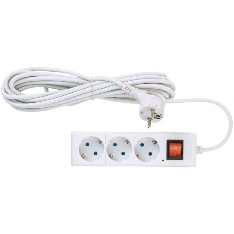 

Удлинитель DUWI 32059 3 Supraline (3гн. 5м) белый