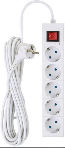 

Удлинитель DUWI 32063 0 Supraline (5гн. 5м) белый