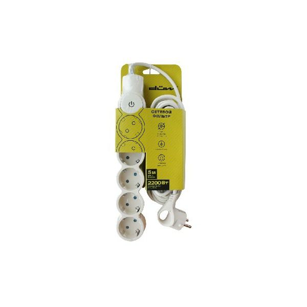 

Сетевой фильтр DUWI 32570 3 (5 гнезд, 1,5м) слоновая кость