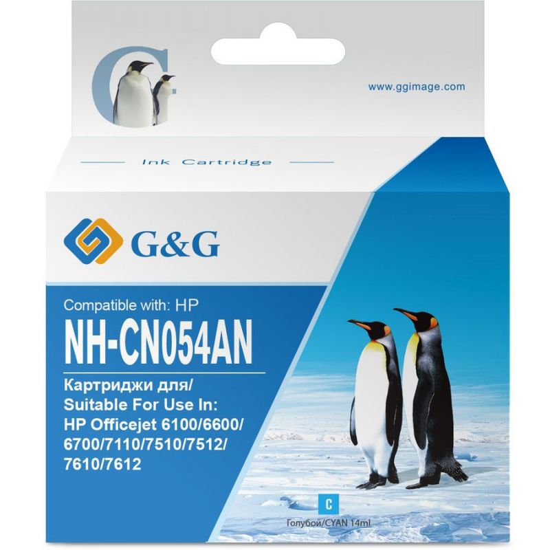 

Картридж G&G NH-CN054AN голубой