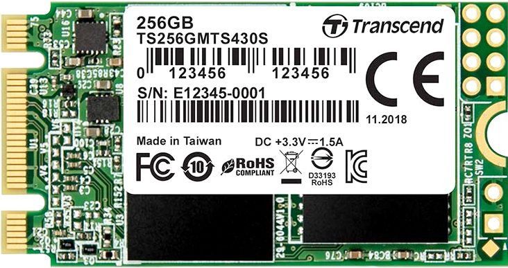 

SSD накопитель Transcend SSD 128GB M.2 2242 (TS128GMTS430S)