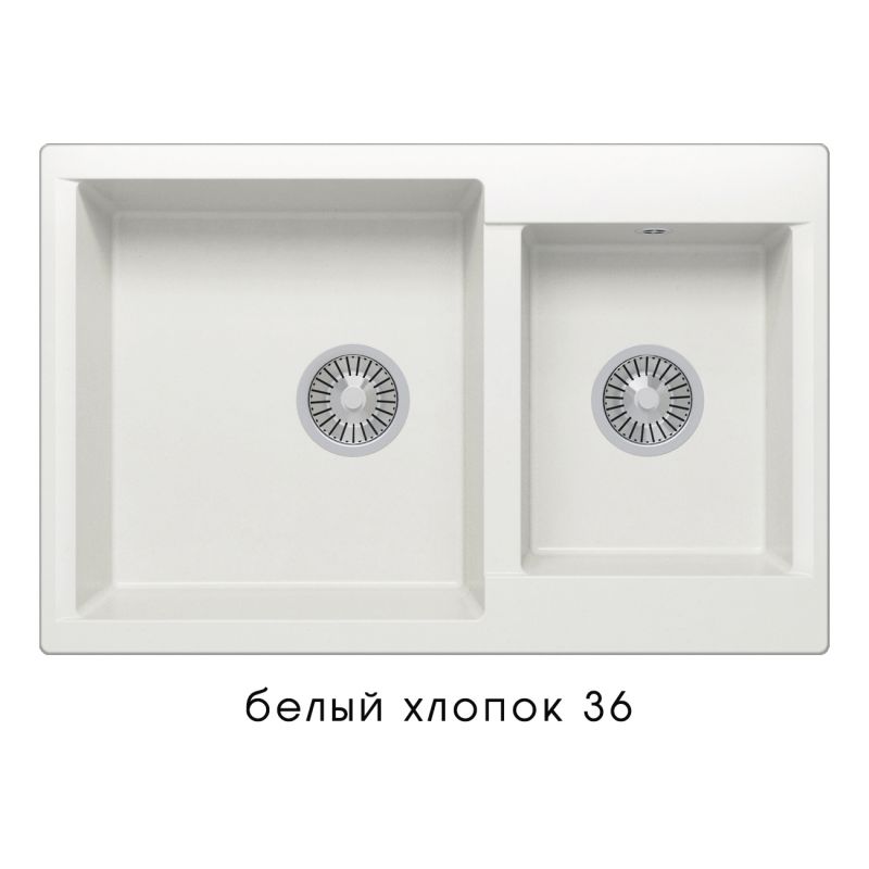 

Кухонная мойка Polygran Brig-772 белый хлопок (36)