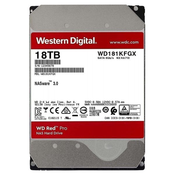 

Жесткий диск Western Digital RED PRO 18TB (WD181KFGX)