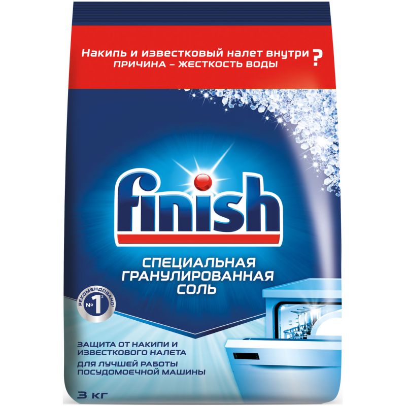 Средство для мытья посуды Finish соль для ПММ 3кг (3072341) соль д пмм clean